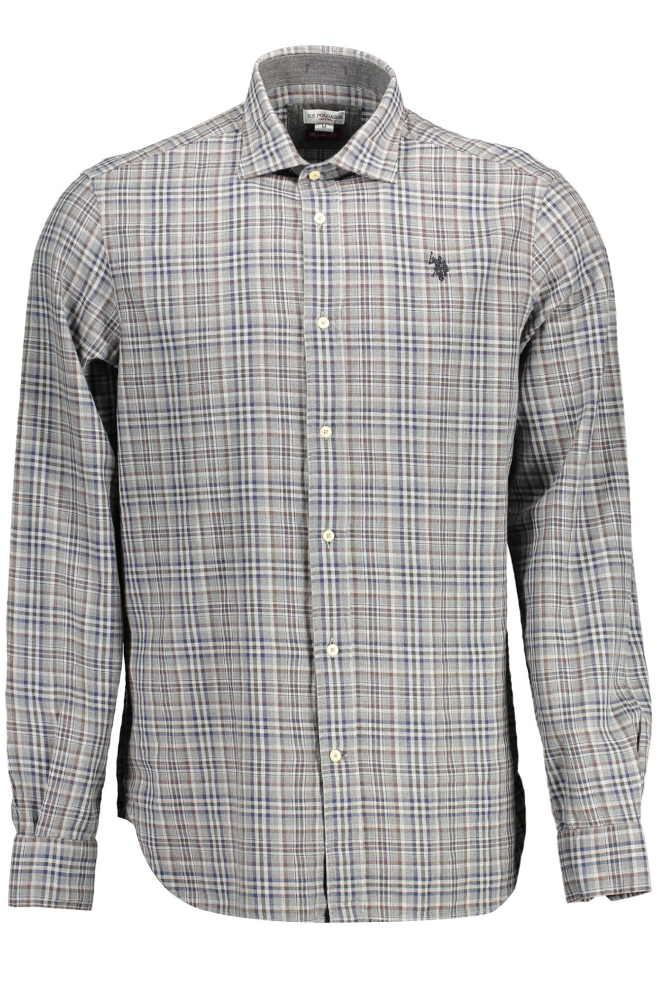 U.S. POLO CAMICIA MANICHE LUNGHE UOMO GRIGIO