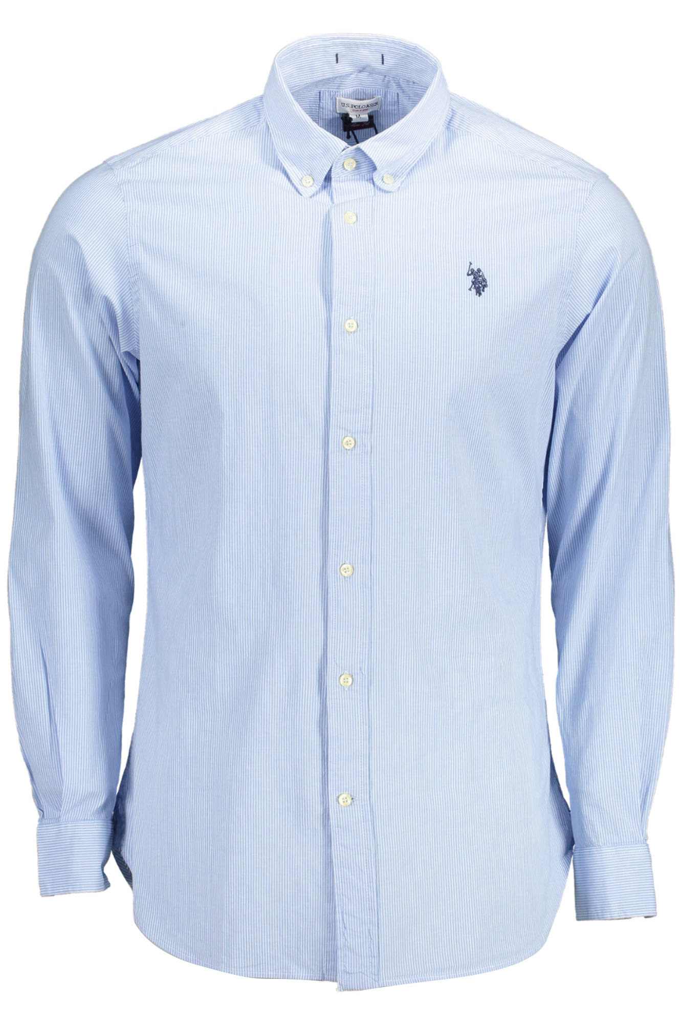 U.S. POLO CAMICIA MANICHE LUNGHE UOMO AZZURRO