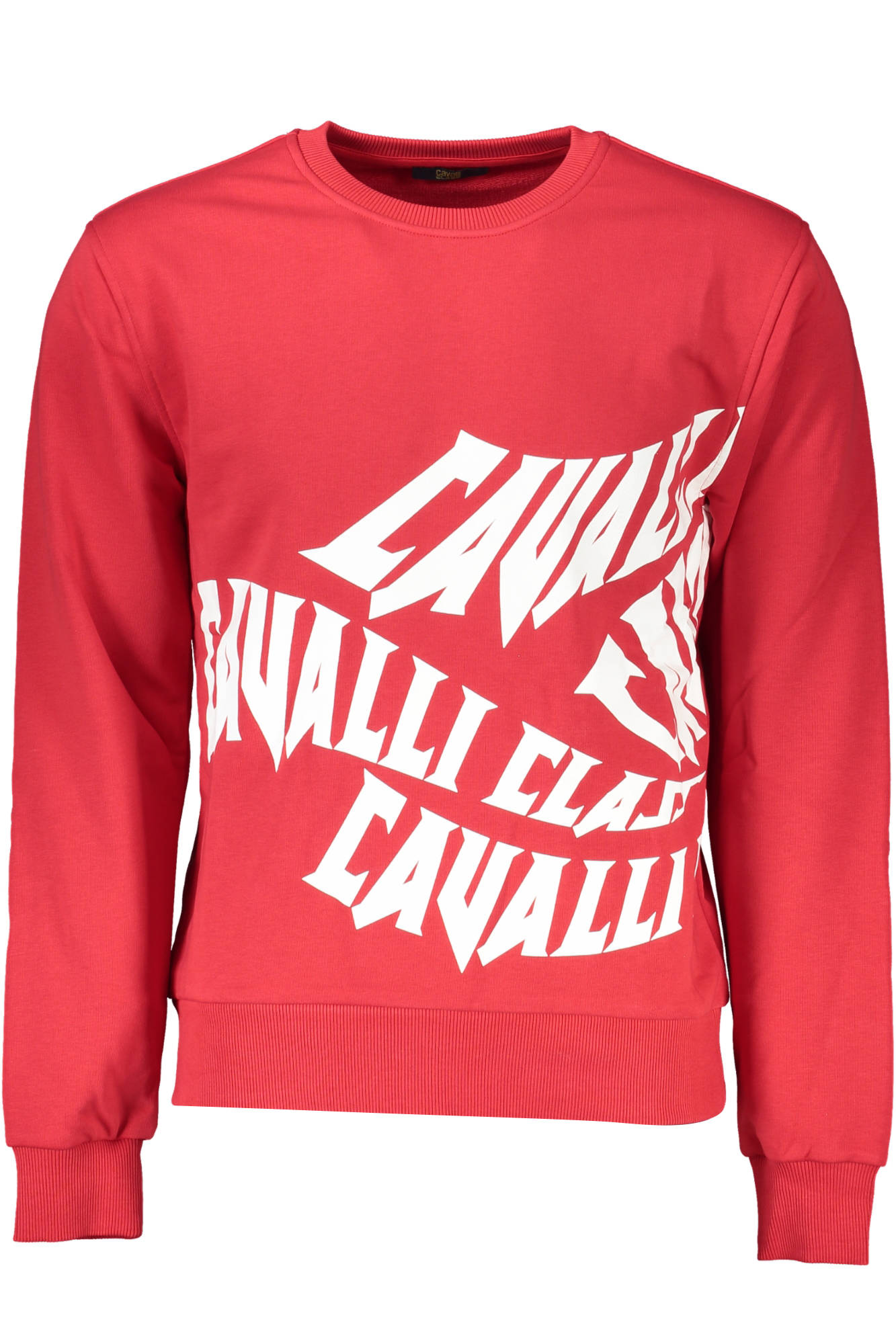 CAVALLI CLASS FELPA SENZA ZIP UOMO ROSSO