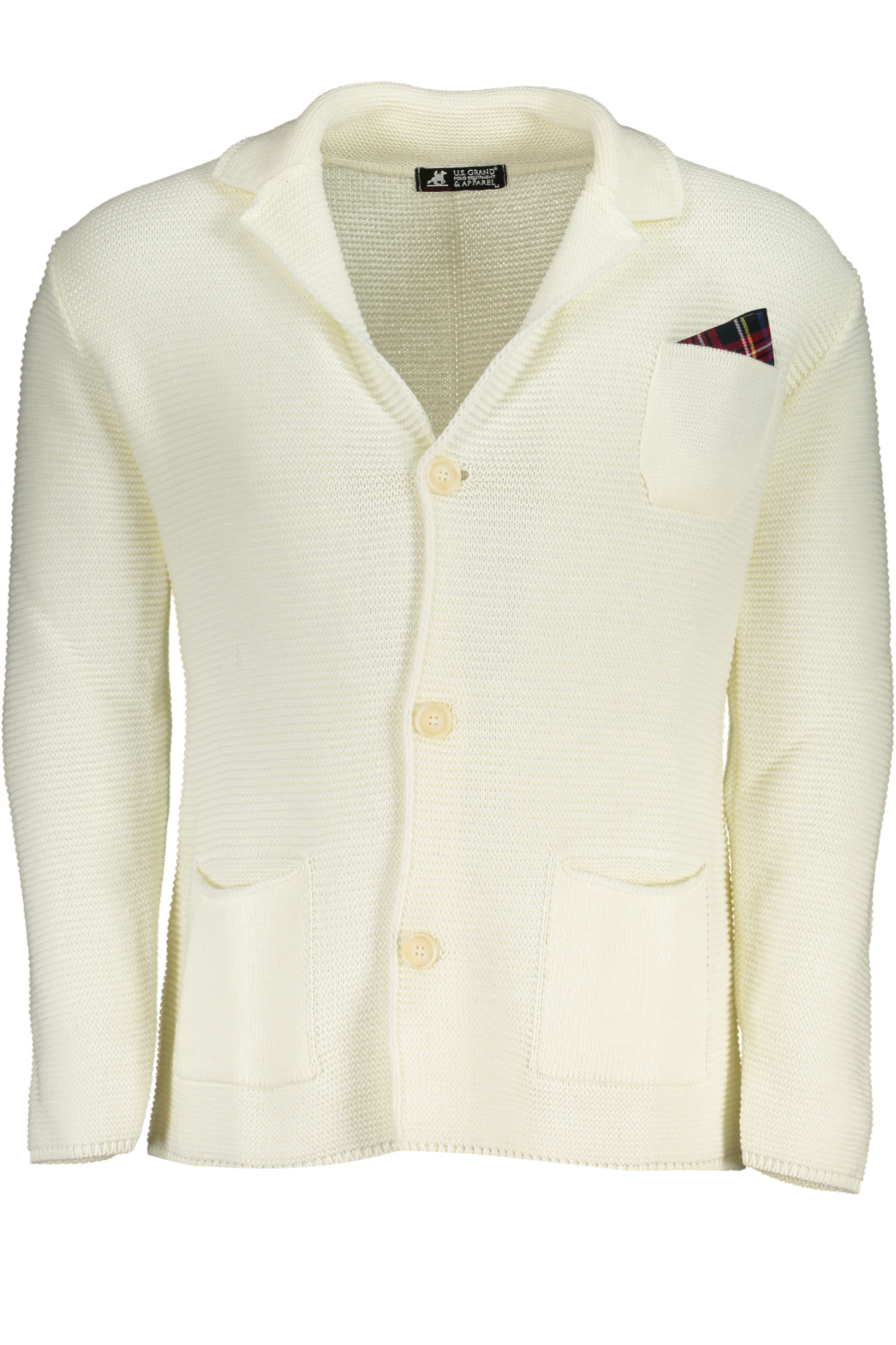 U.S. GRAND POLO CARDIGAN UOMO BIANCO