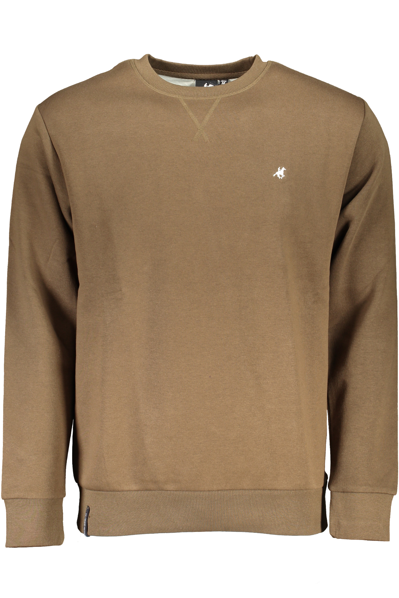 U.S. GRAND POLO FELPA SENZA ZIP UOMO MARRONE