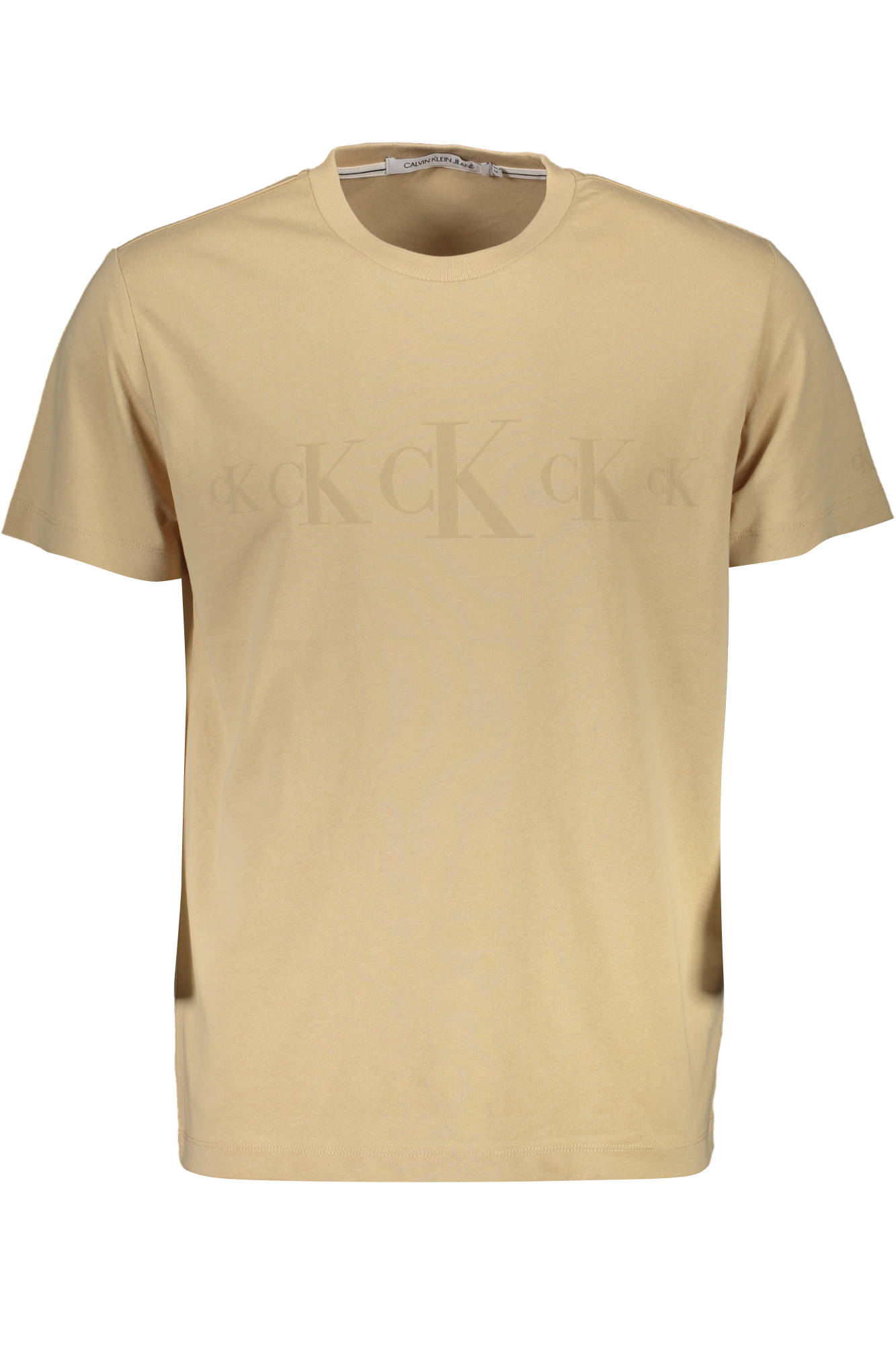 t-shirt men's CALVIN KLEIN beige cotton 