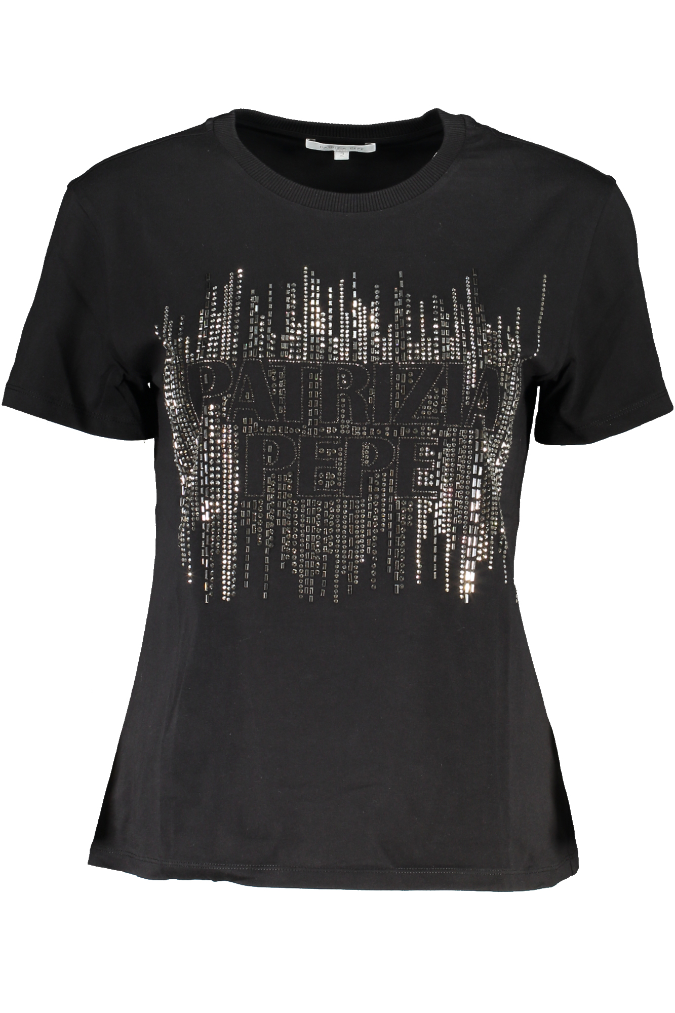 PATRIZIA PEPE T-SHIRT MANICHE CORTE DONNA NERO