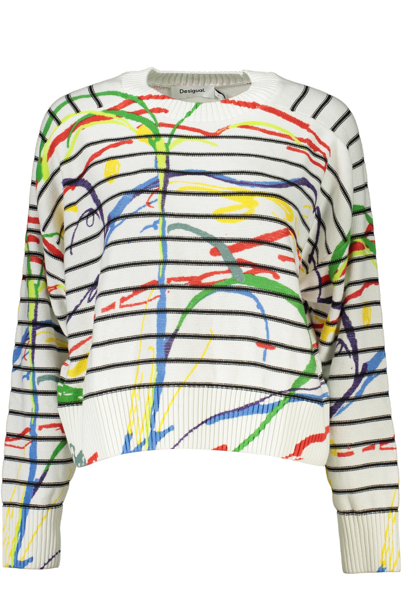 DESIGUAL MAGLIA DONNA BIANCO