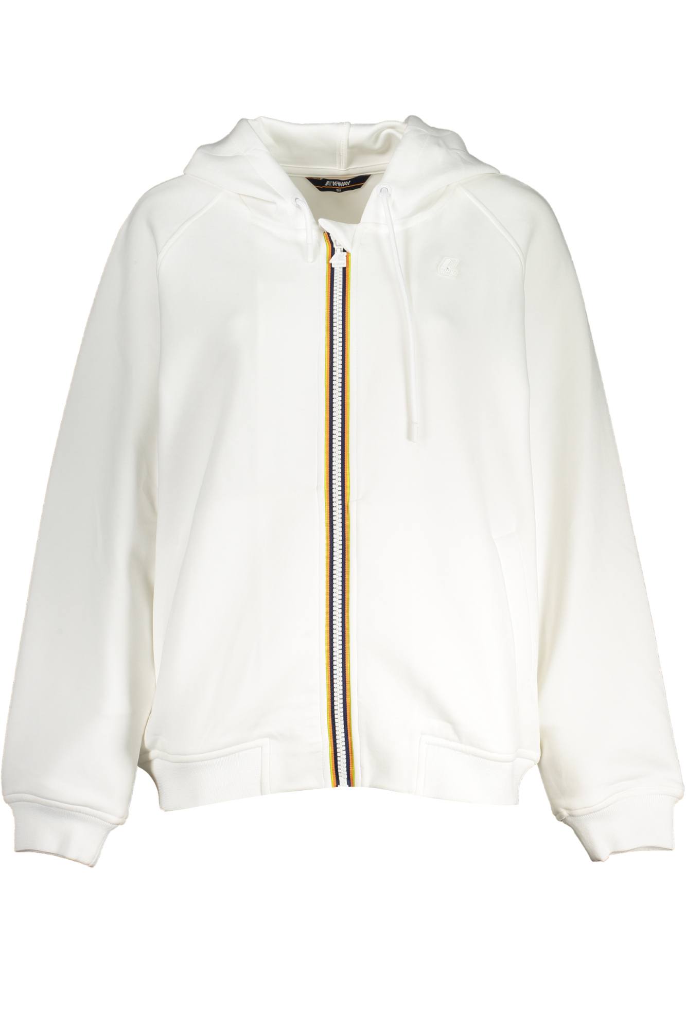 K-WAY FELPA CON ZIP DONNA BIANCO