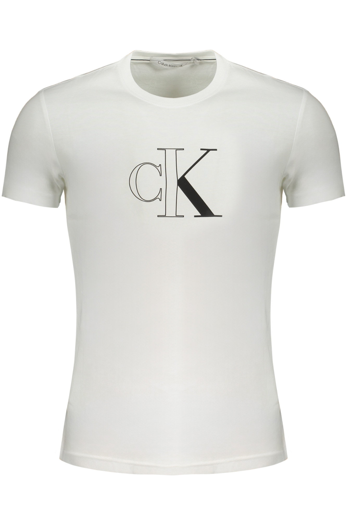 CALVIN KLEIN T-SHIRT MANICHE CORTE UOMO BIANCO