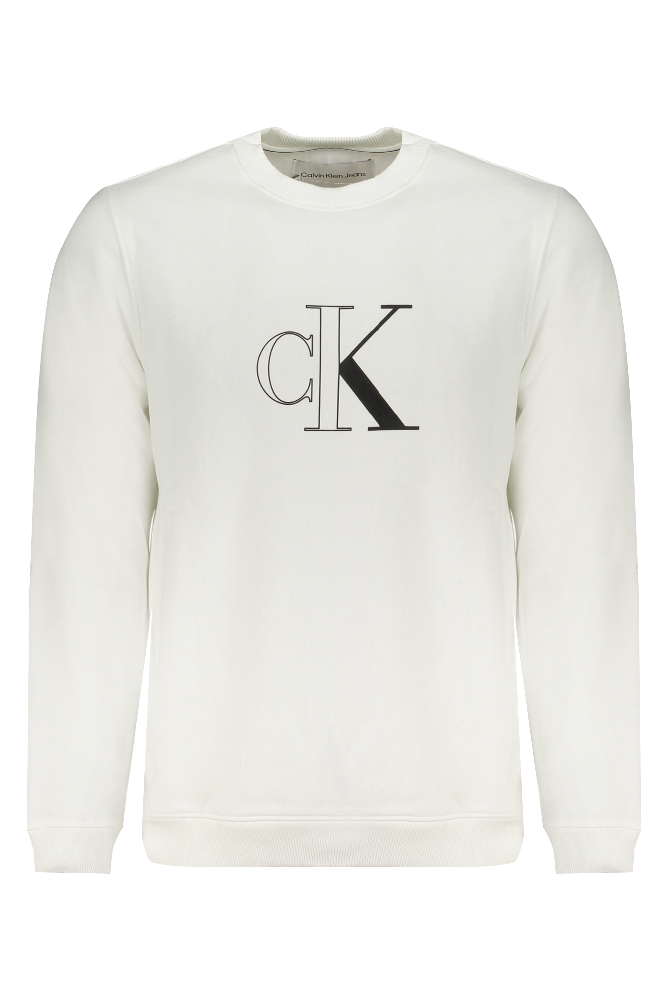 CALVIN KLEIN FELPA SENZA ZIP UOMO BIANCO
