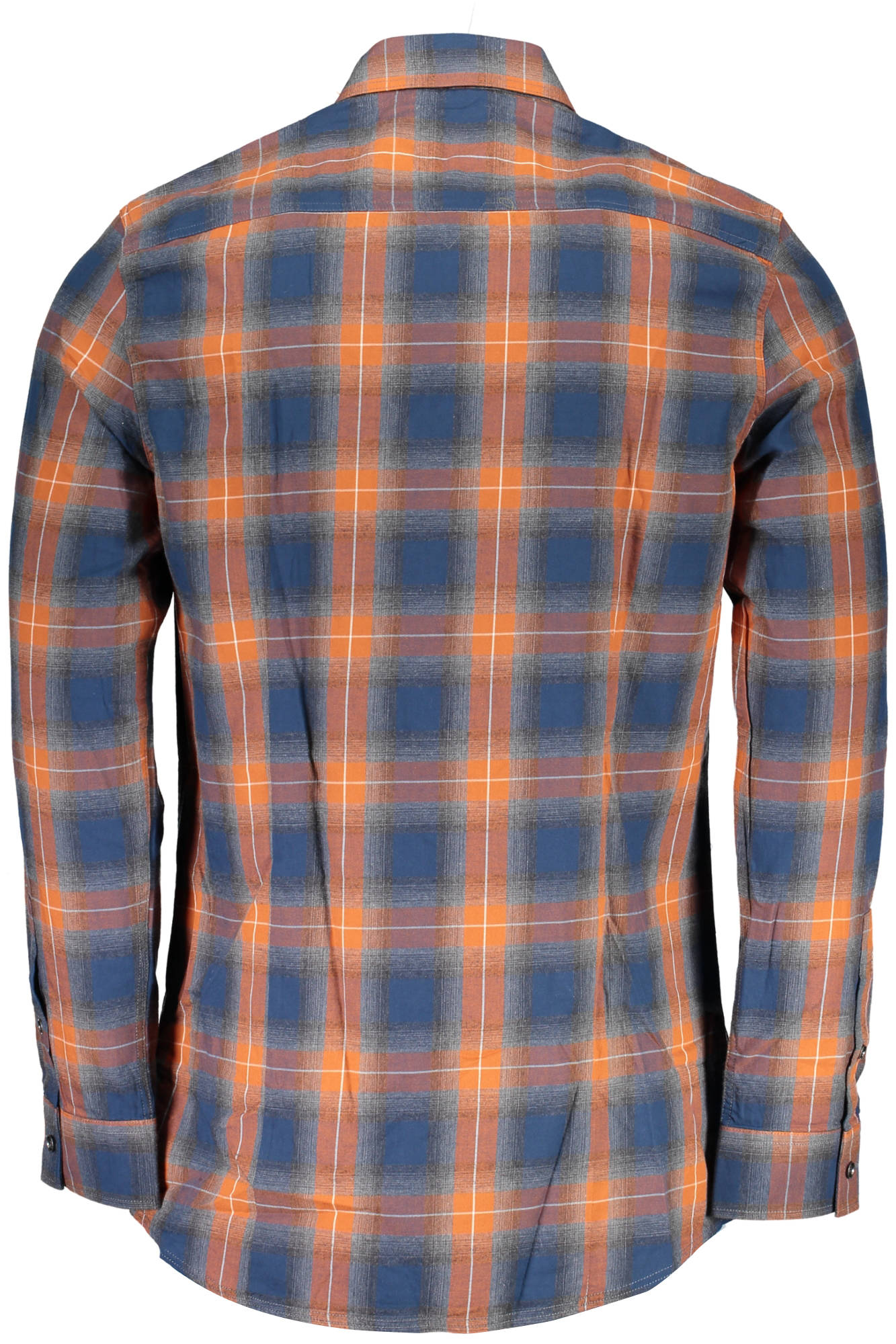 orange and blue guess shirt