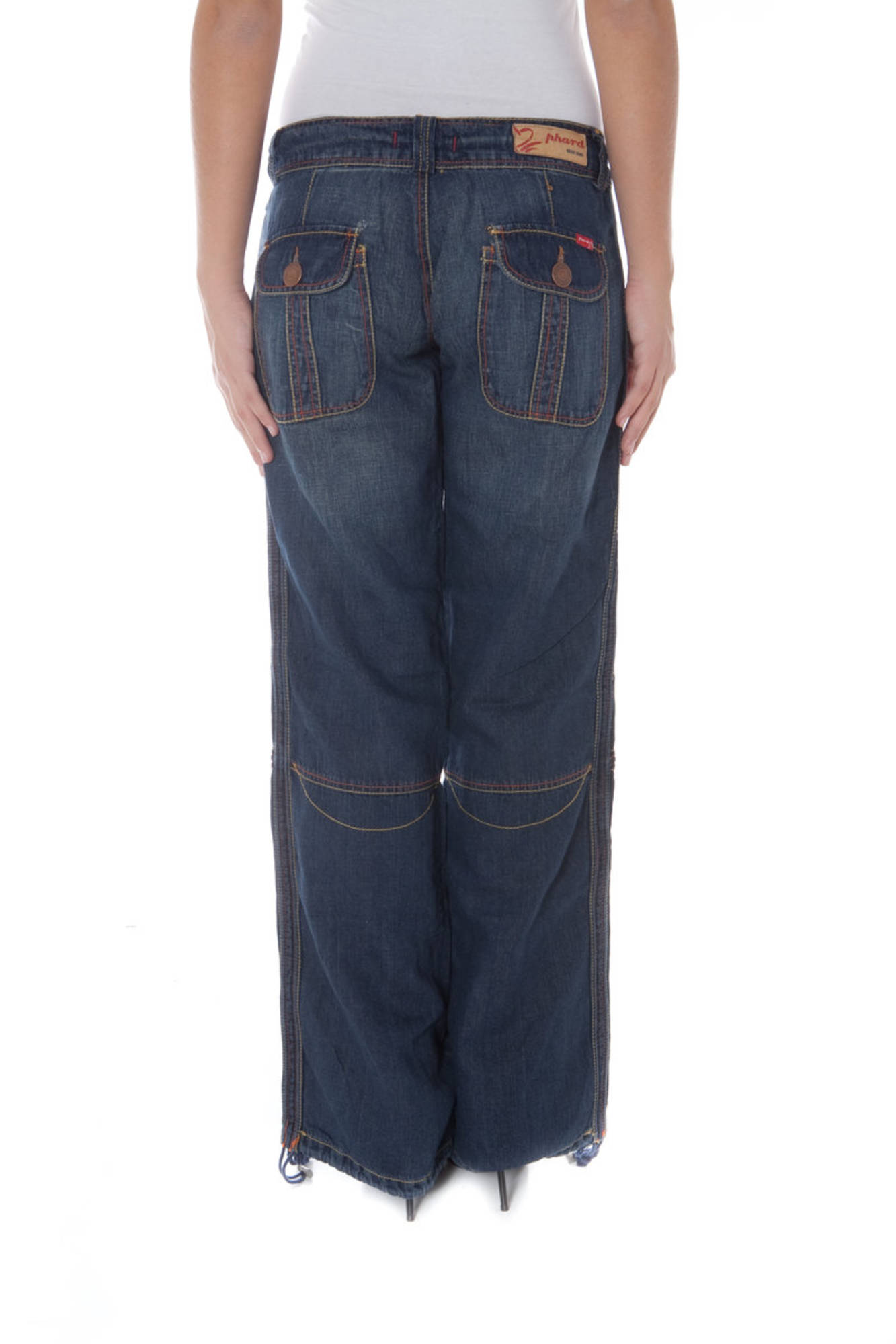 jeans women's PHARD blue cotton SC641 - ZOOODE.COM