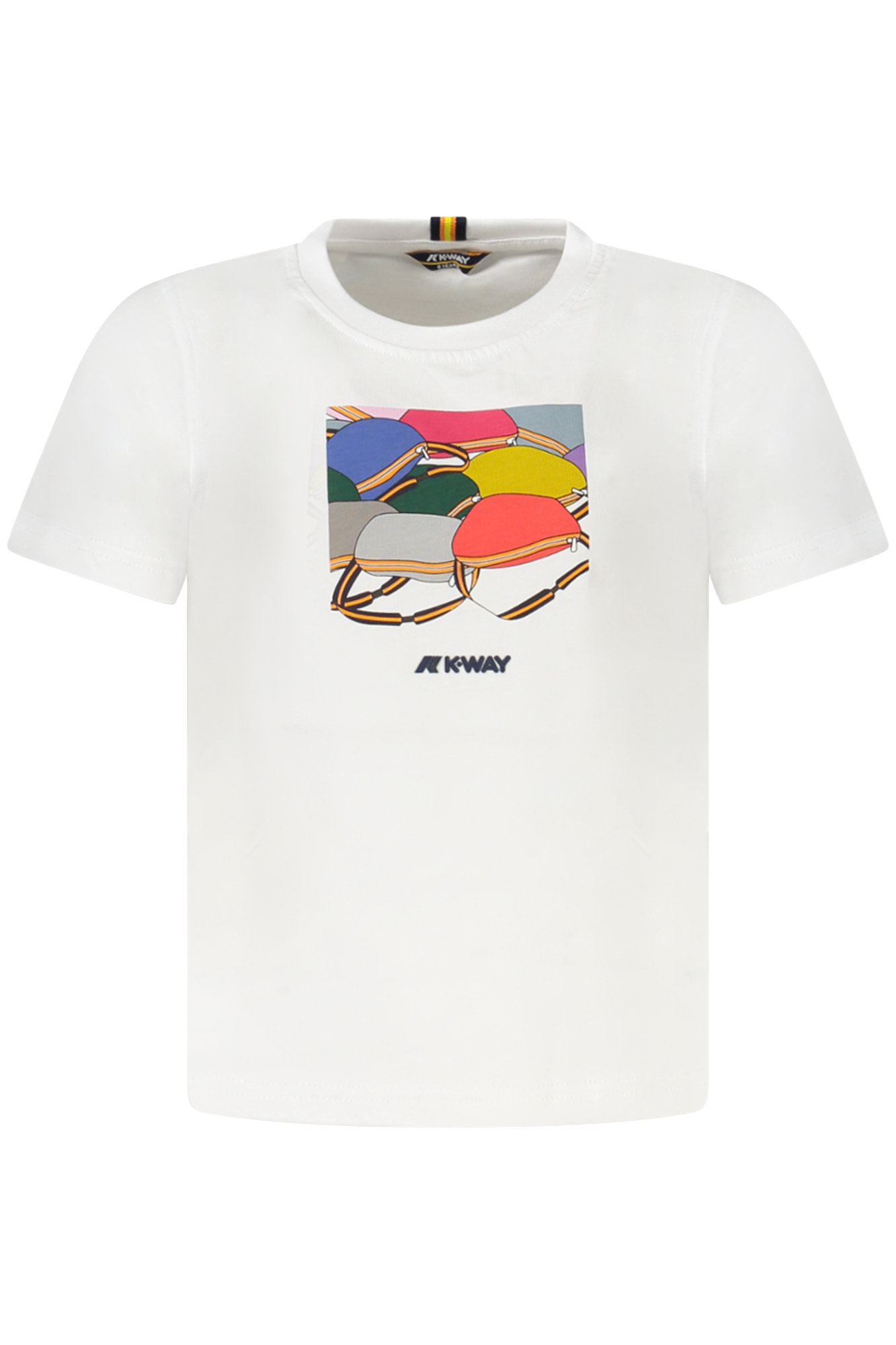 K-WAY T-SHIRT MANICHE CORTE BAMBINO BIANCO