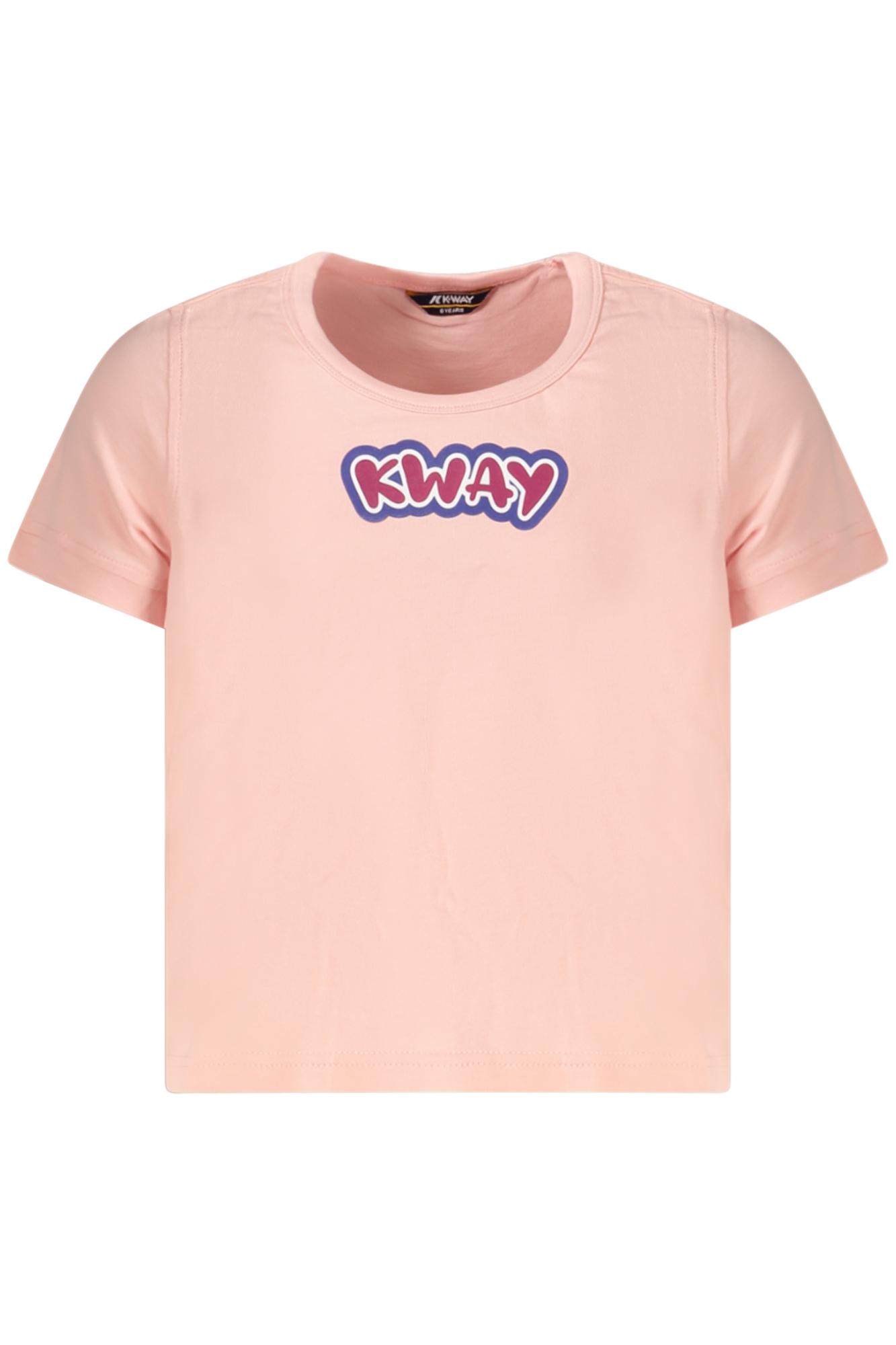 K-WAY T-SHIRT MANICHE CORTE BAMBINA ROSA