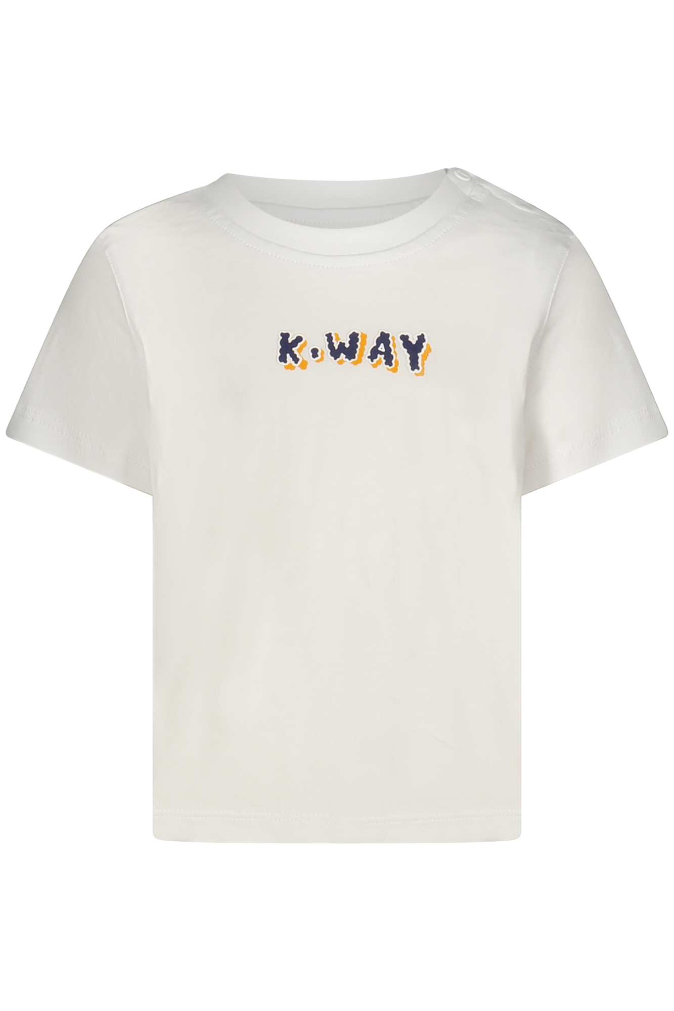 K-WAY T-SHIRT MANICHE CORTE BAMBINO BIANCO