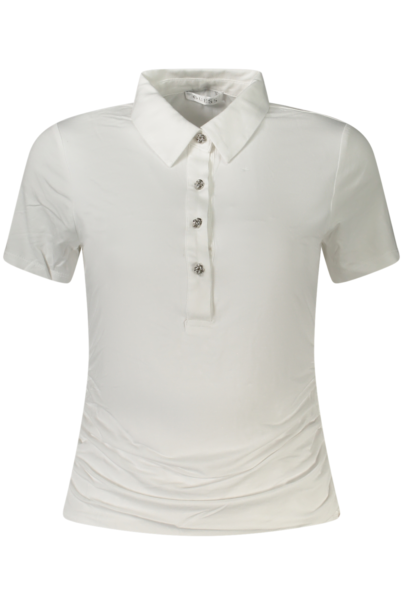 GUESS JEANS T-SHIRT MANICHE CORTE DONNA BIANCO