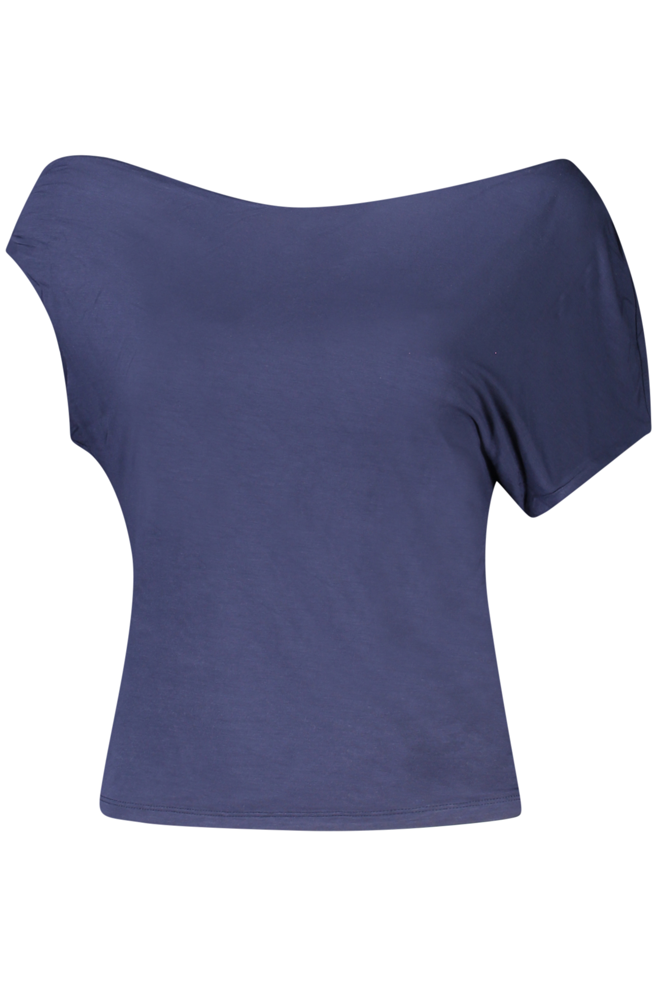 GUESS JEANS T-SHIRT MANICHE CORTE DONNA BLU