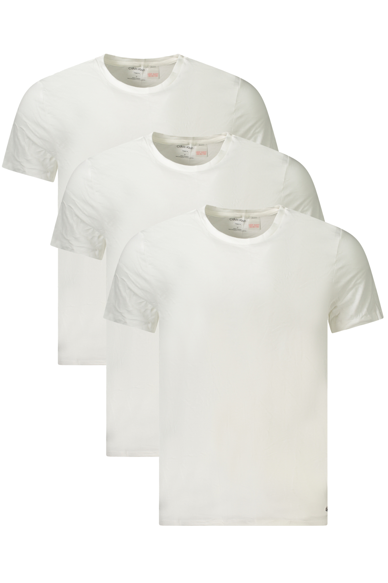 CALVIN KLEIN T-SHIRT MANICHE CORTE UOMO BIANCO