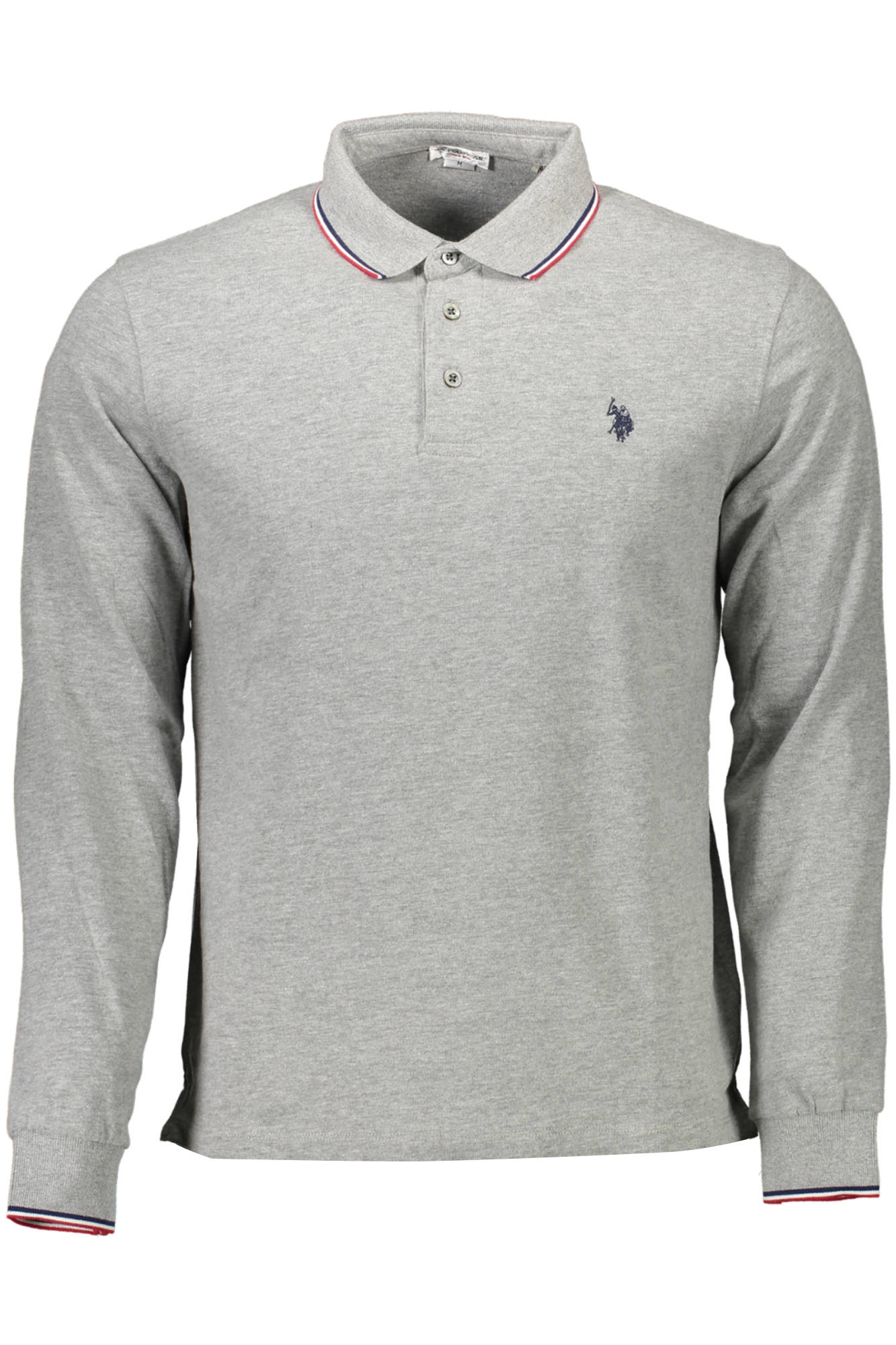 U.S. POLO POLO MANICHE LUNGHE UOMO GRIGIO