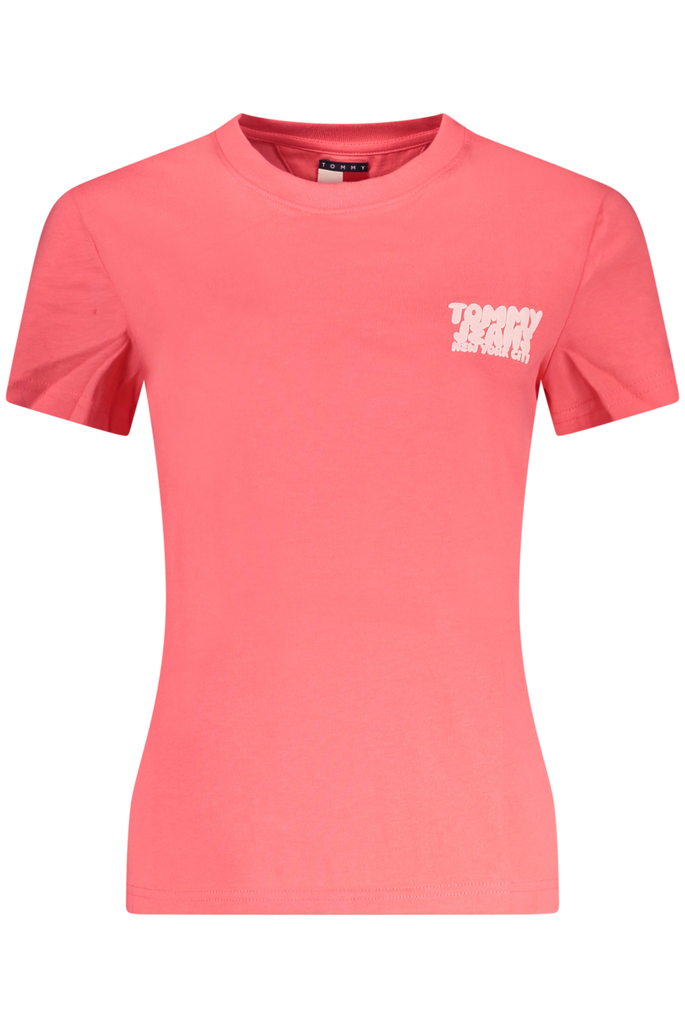 TOMMY HILFIGER T-SHIRT MANICHE CORTE DONNA ROSA
