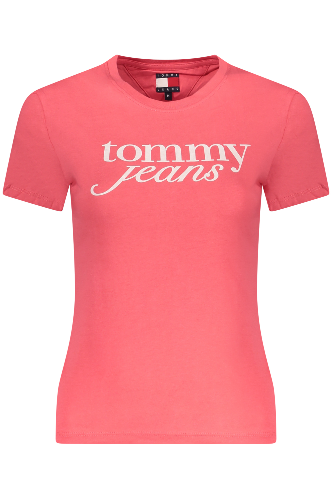 TOMMY HILFIGER T-SHIRT MANICHE CORTE DONNA ROSA