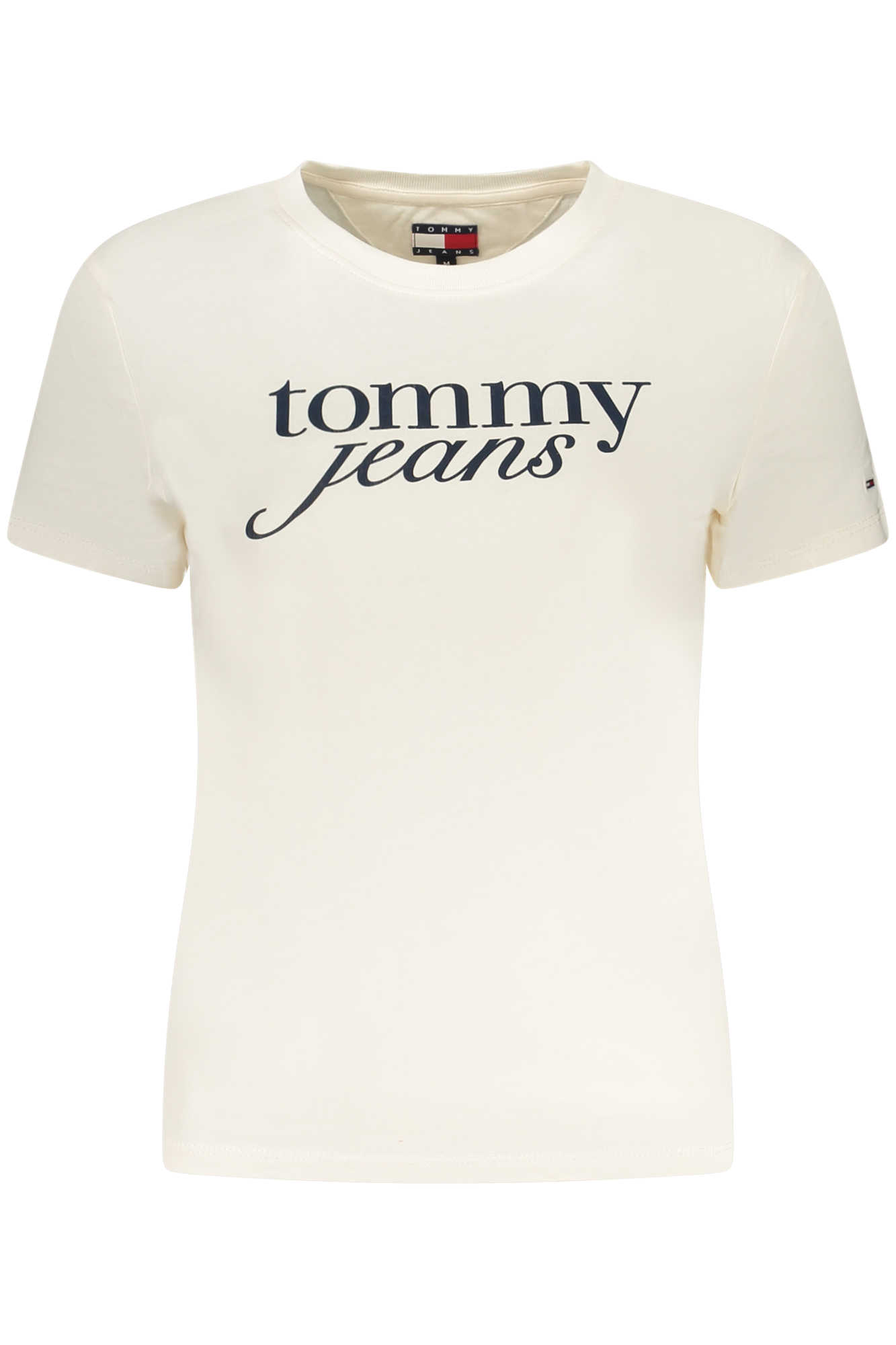 TOMMY HILFIGER T-SHIRT MANICHE CORTE DONNA BEIGE
