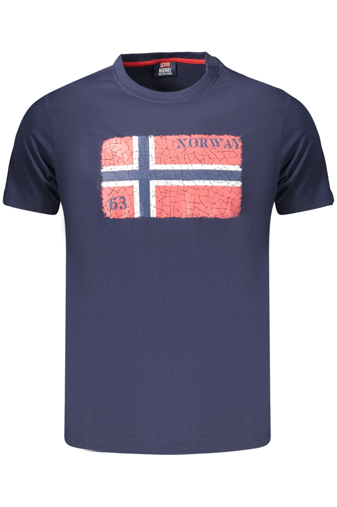 Noruega 1963 Camiseta De Manga Corta Para Hombre Azul
