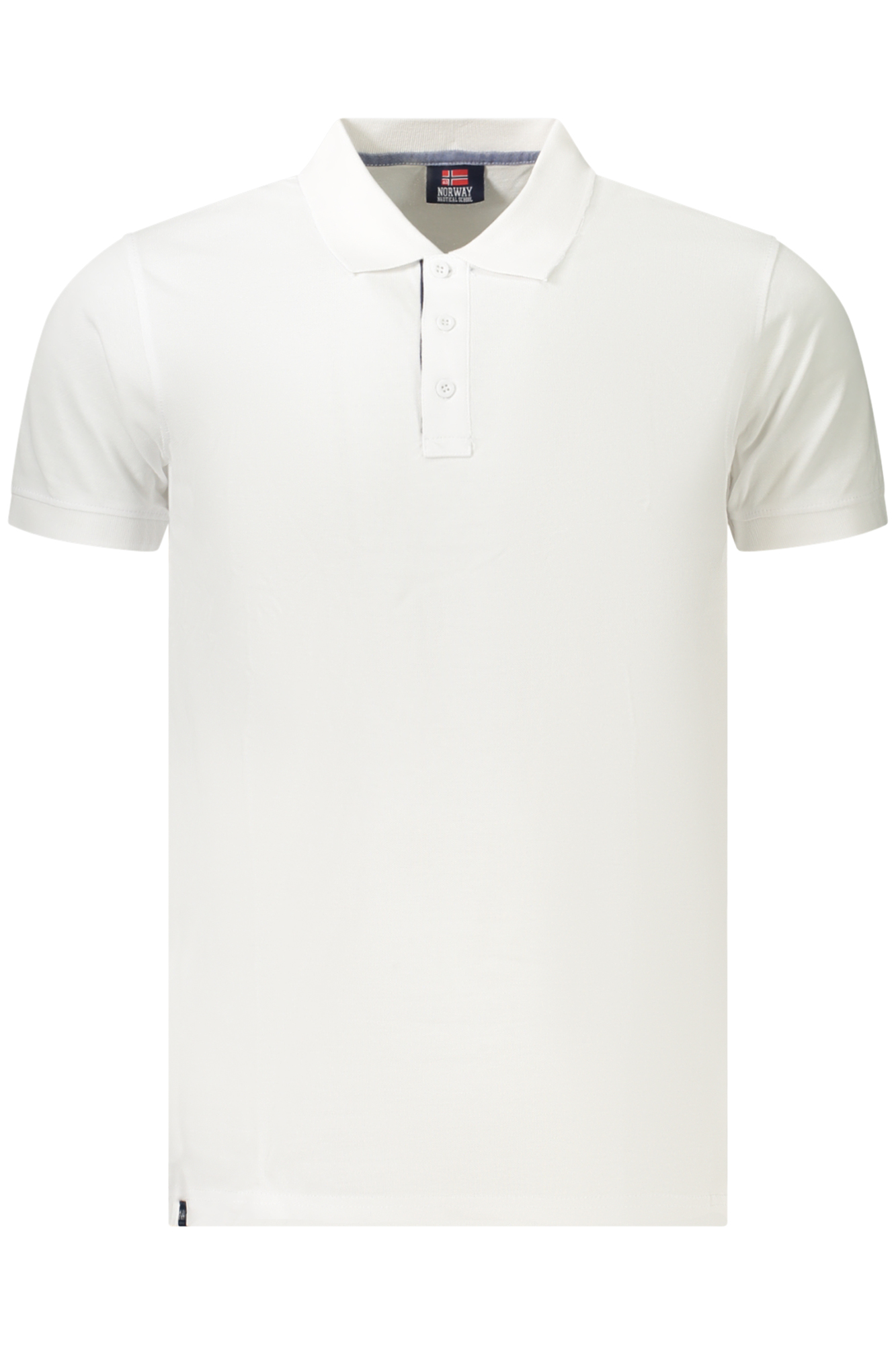 Noruega 1963 Polo De Manga Corta Para Hombre Blanco