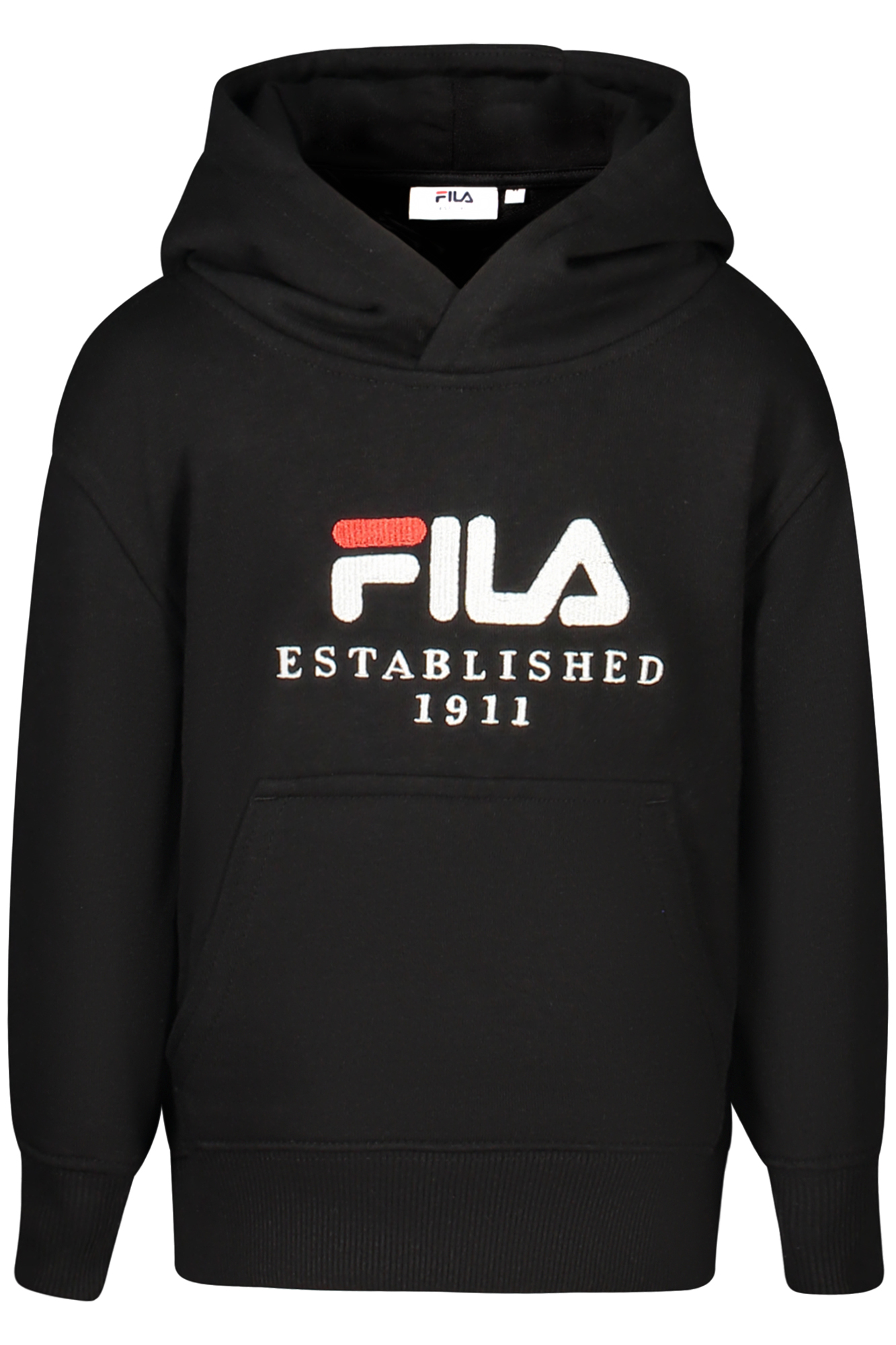 Sudadera Negra Con Cremallera Para Niños De Fila Sudadera Negra Con Cremallera Para Niños De Fila