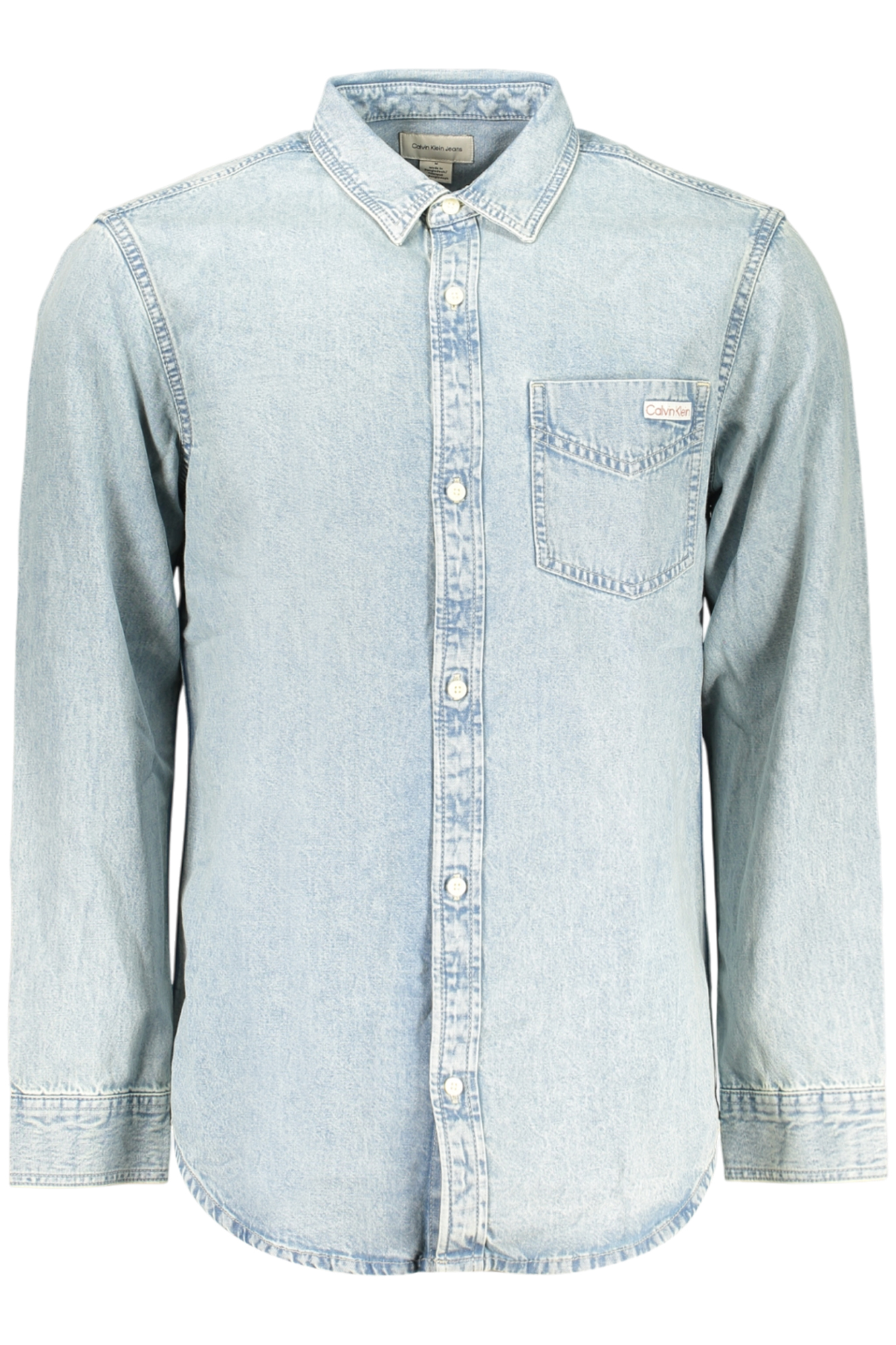 Camisa De Manga Larga Para Hombre Calvin Klein, Azul. Camisa De Manga Larga Para Hombre Calvin Klein, Azul.