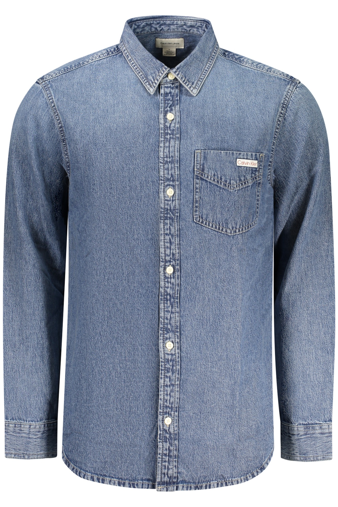 Camisa De Manga Larga Para Hombre Calvin Klein, Azul. Camisa De Manga Larga Para Hombre Calvin Klein, Azul.