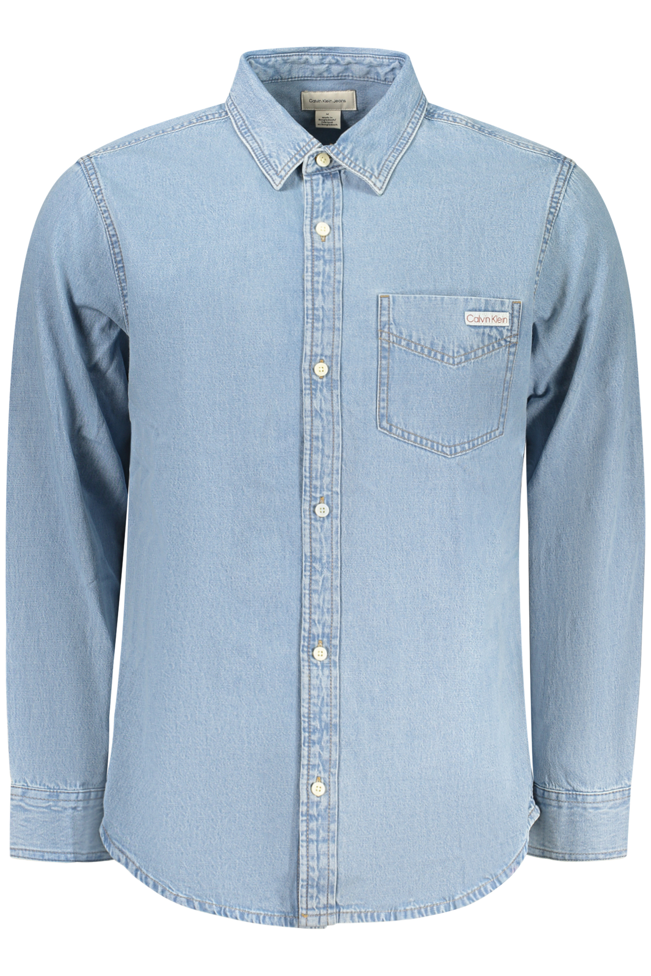 Camisa De Manga Larga Para Hombre Calvin Klein, Azul. Camisa De Manga Larga Para Hombre Calvin Klein, Azul.