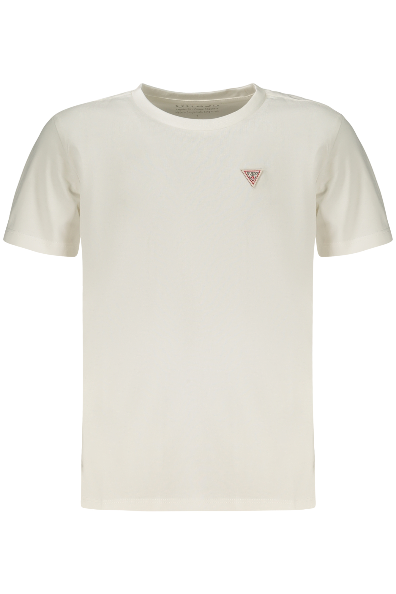 Camiseta De Manga Corta Guess Jeans Para Niños, Blanca.