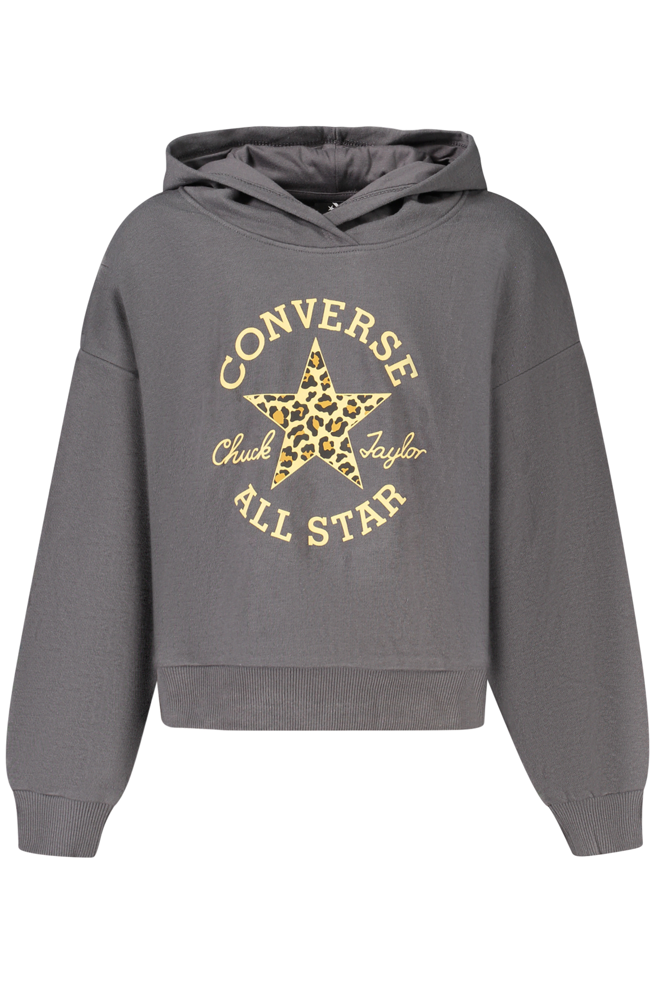 Sudadera Con Capucha Y Cremallera Converse Para Niña, Color Negro.