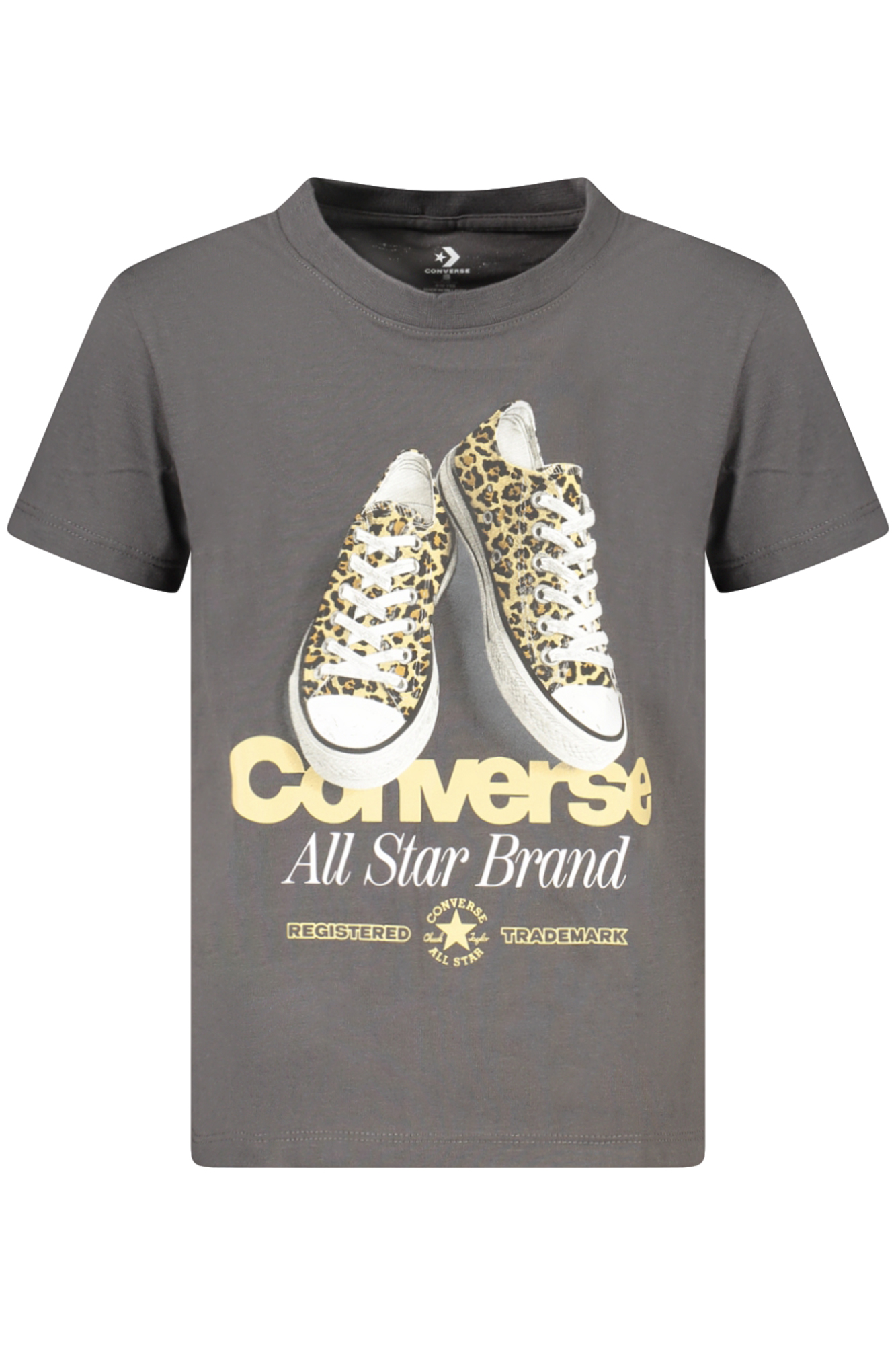 Camiseta De Manga Corta Converse Para Niña, Gris