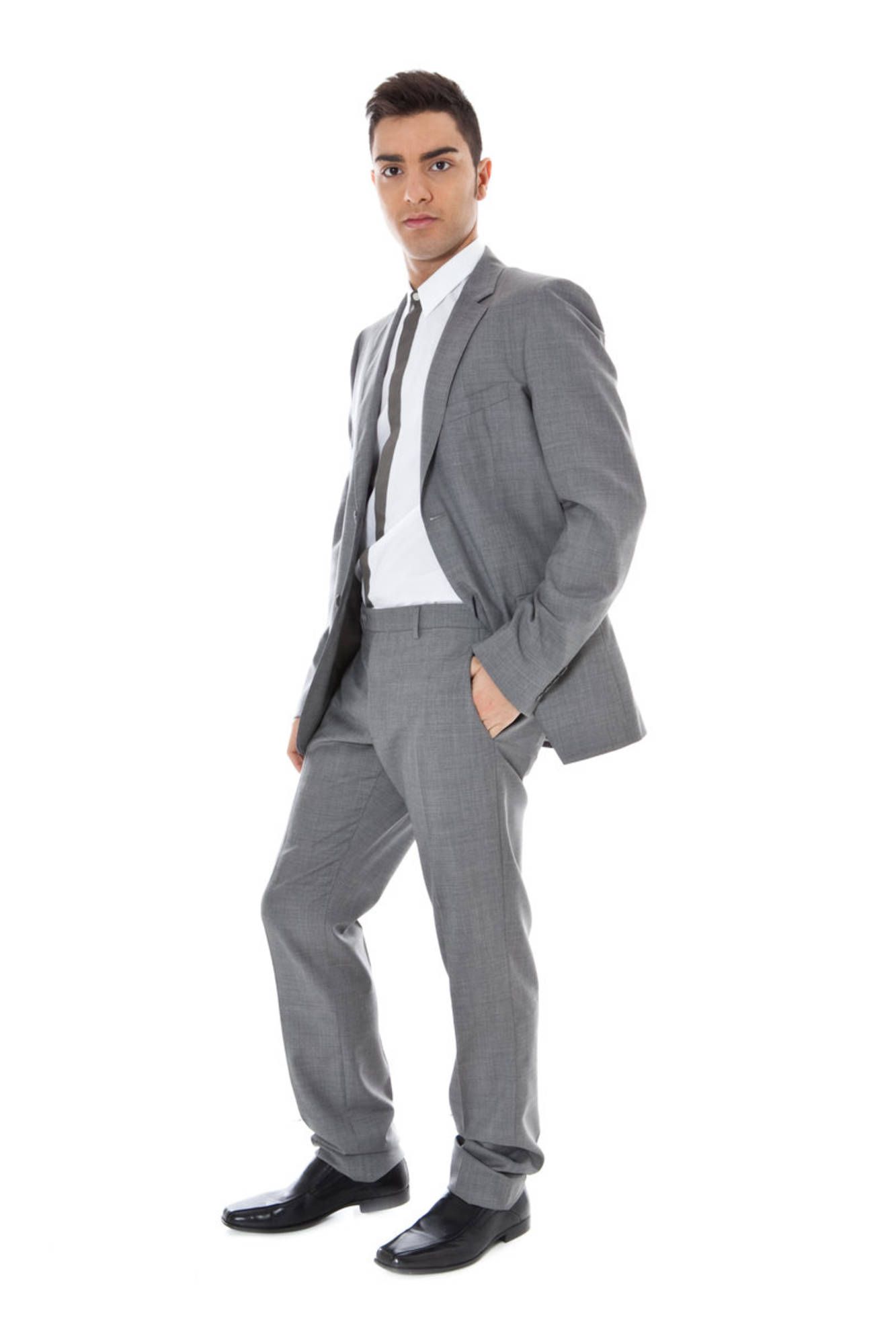 abito uomo CALVIN KLEIN grigio in lana SF213 - ZOOODE.COM