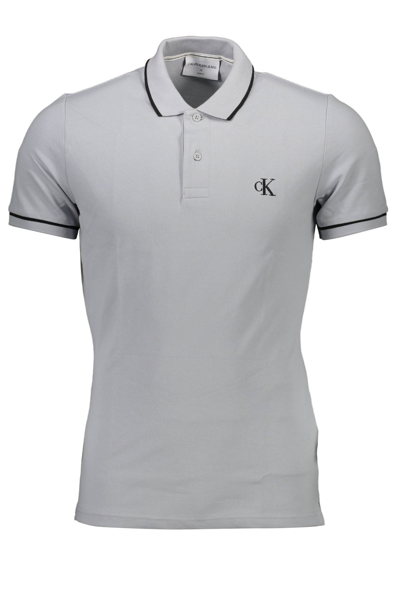 polo uomo CALVIN KLEIN grigio in cotone SG899 - ZOOODE.COM