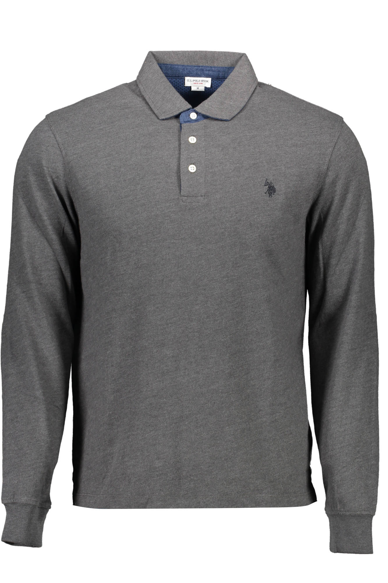 U.S. POLO POLO MANICHE LUNGHE UOMO GRIGIO